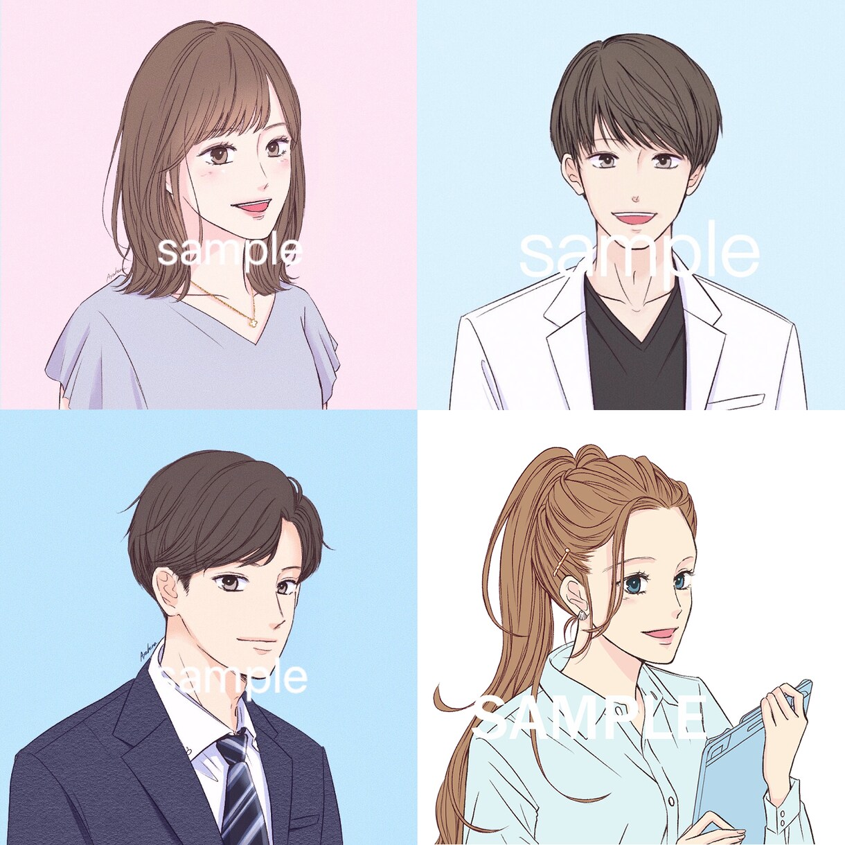 商用可♪さわやかで好印象なアイコン描きます お仕事用にも！シンプルで目を引くアイコンお届けします。 イメージ5