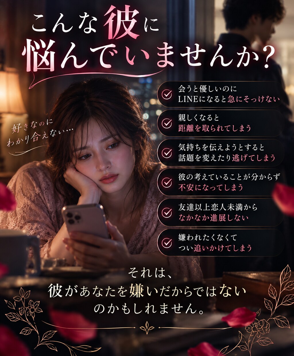 回避型の彼が離れる理由・本音・今後を占います 好きなのに、なぜ逃げるの？彼の本音と望む未来を読み解きます イメージ2
