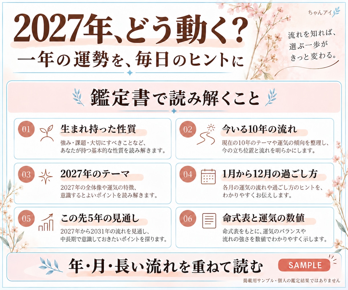算命学であなたの2027年の運勢を読み解きます 2026年の運勢鑑定プレゼント！今年を振返り、来年のヒントに イメージ2