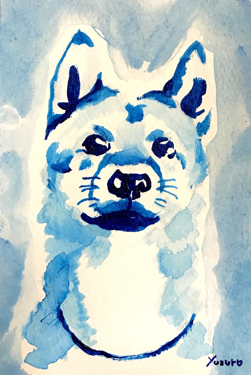 大切なペットを青い似顔絵にします 犬・猫・鳥…動物の絵をアイコンやバナーに！遺影やプレゼントに イメージ7