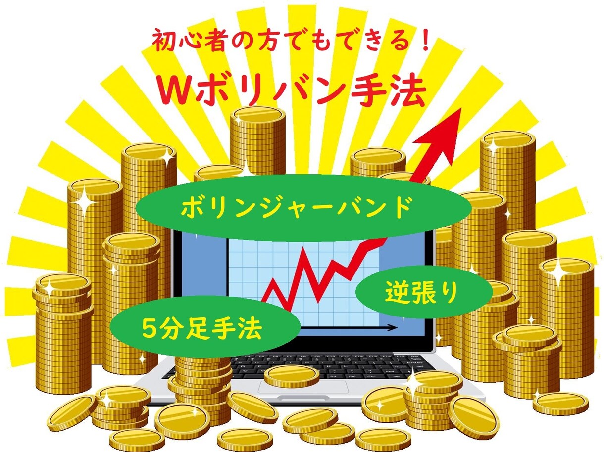 バイナリーオプション★ボリバンの手法を教えます 在宅副業★在宅ワーク★初心者さんにおすすめ！Wボリバン手法 イメージ1