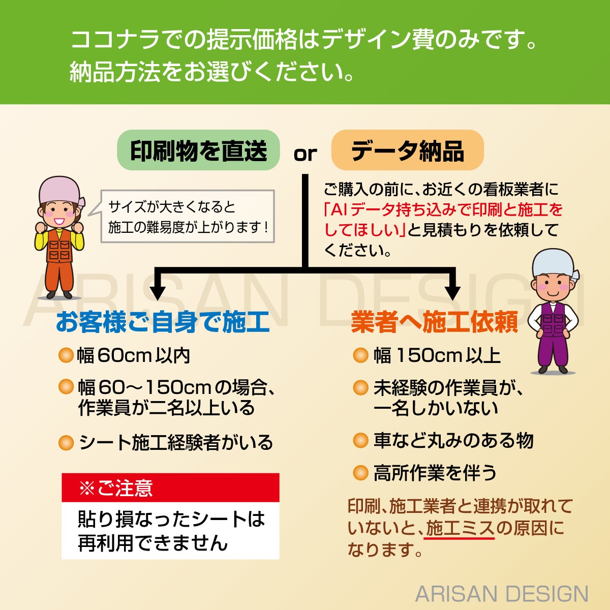 ウインドウ装飾デザイン（窓、ドア等）作成します 窓ガラスの内側用or外側用からお選びください イメージ3