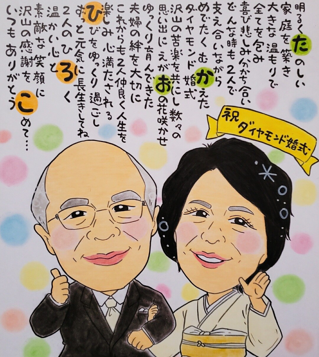 世界にひとつの似顔絵お名前詩を作成致します 各種プレゼントやご自宅用にと大人気です♪ イメージ1