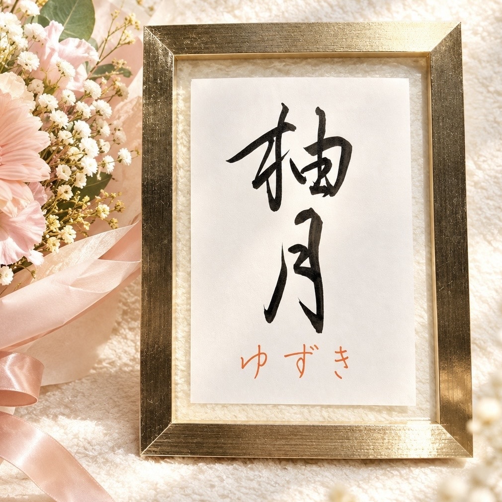 プレミアム命名書★毛筆で大切な名前を形にします 送料無料｜額付き・ふりがな9色から選べる♡｜ラッピング済み！ イメージ1