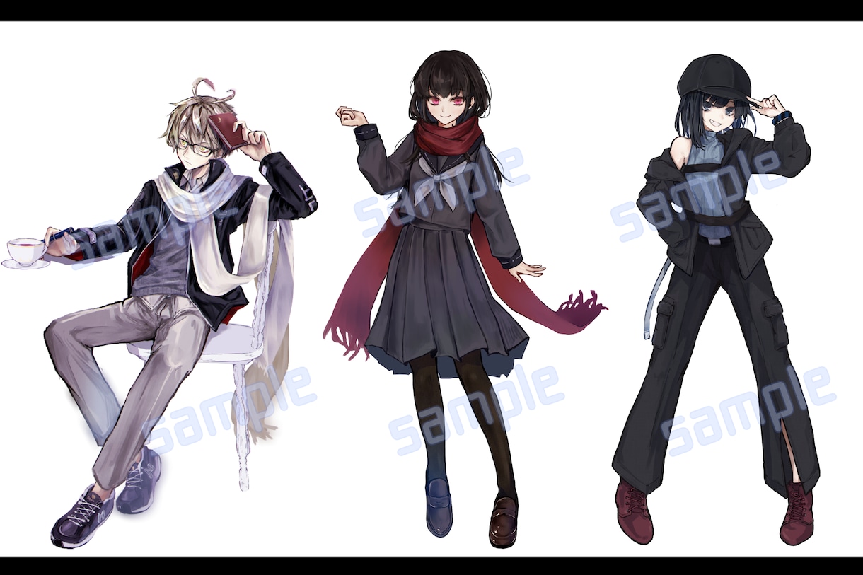 キャラクター立ち絵制作いたします TRPG・ゲーム・動画等に♪　表情差分も制作いたします！ イメージ2