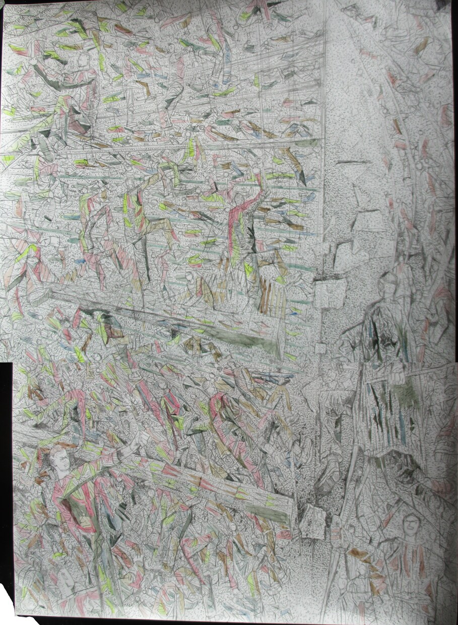 ポスターカラーとシャープペンで描きます 20時間かかりますコピー用紙に天描で描きす イメージ2