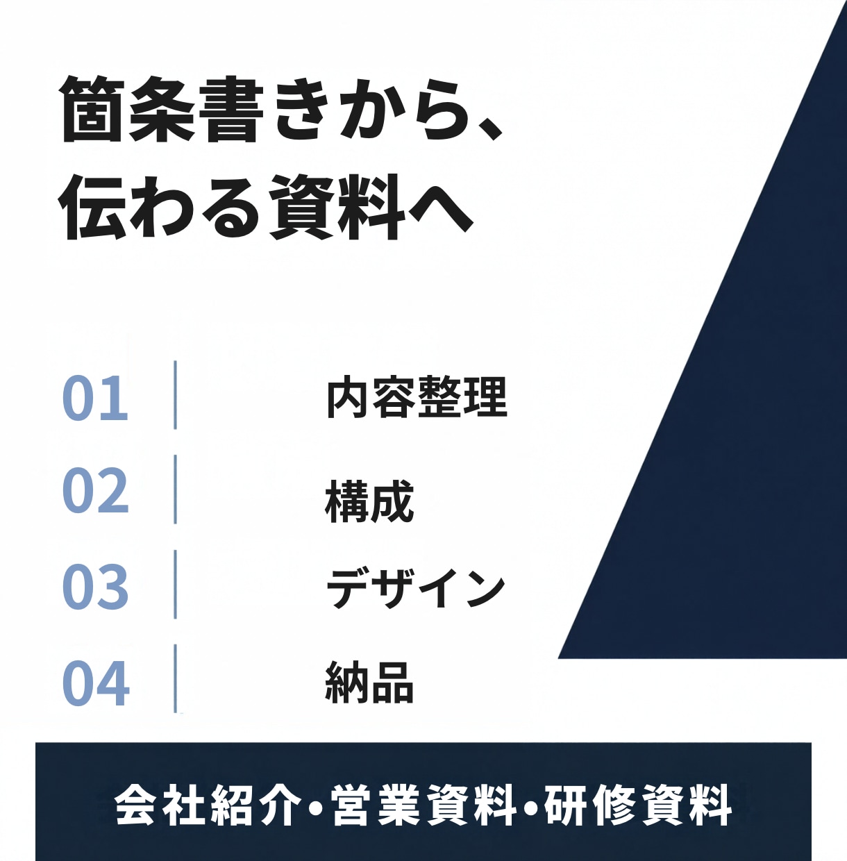 見やすく伝わるスライドを作成します 理系卒の情報整理力で、分かりやすさとデザイン性を両立 イメージ2