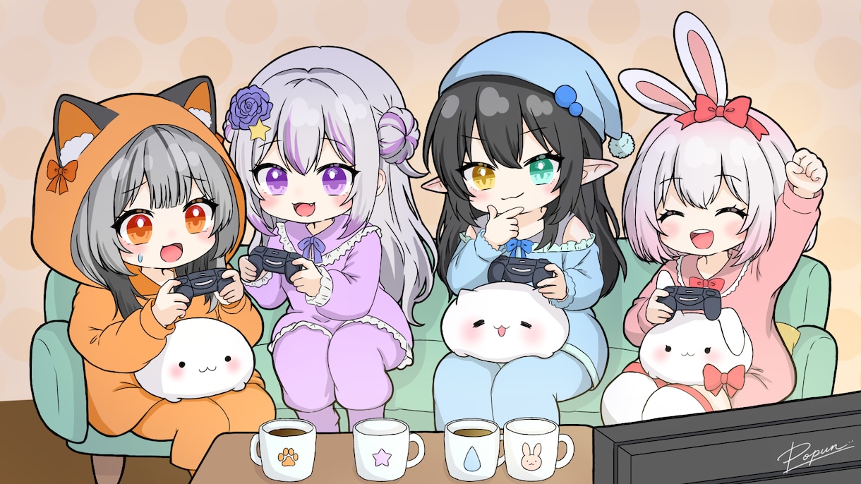 商用利用OK!可愛い貴方だけのイラストを描きます snsやサムネイル、グッズなどでも利用可能⭐︎ イメージ9