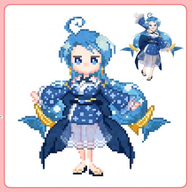 ドット絵立ち絵作成します 選べる6種のポーズ！グッズにもお使いいただけます イメージ1