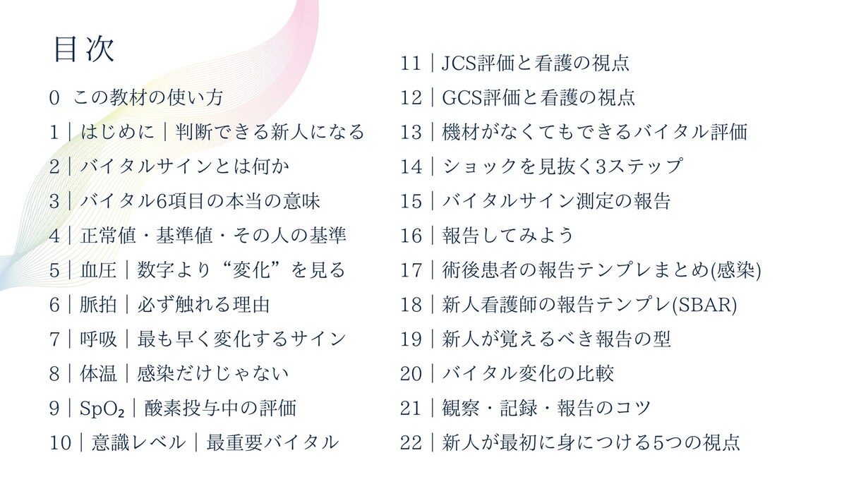 新人看護師・看護学生向けスターターセットあります 新人看護師向けのバイタル・報告・ルートキープのスライド資料 イメージ3