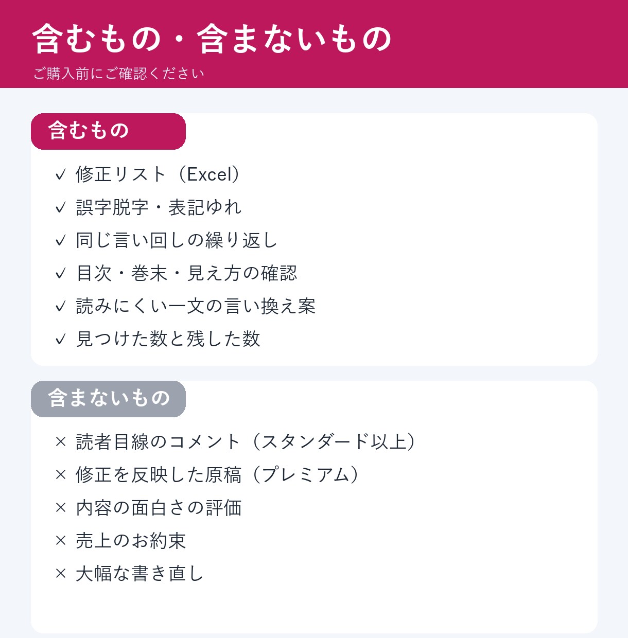 小説・電子書籍の誤字脱字を校正・言い換え提案します 1字0.1円・目安2日。表記ゆれは全文を機械で照合します イメージ6