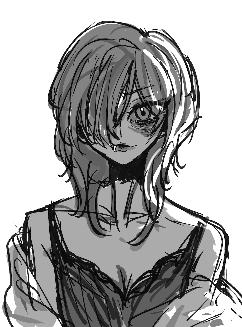 SNSで使えるイラストアイコン描きます かわいい女の子や病み系アイコン描きます。 イメージ2