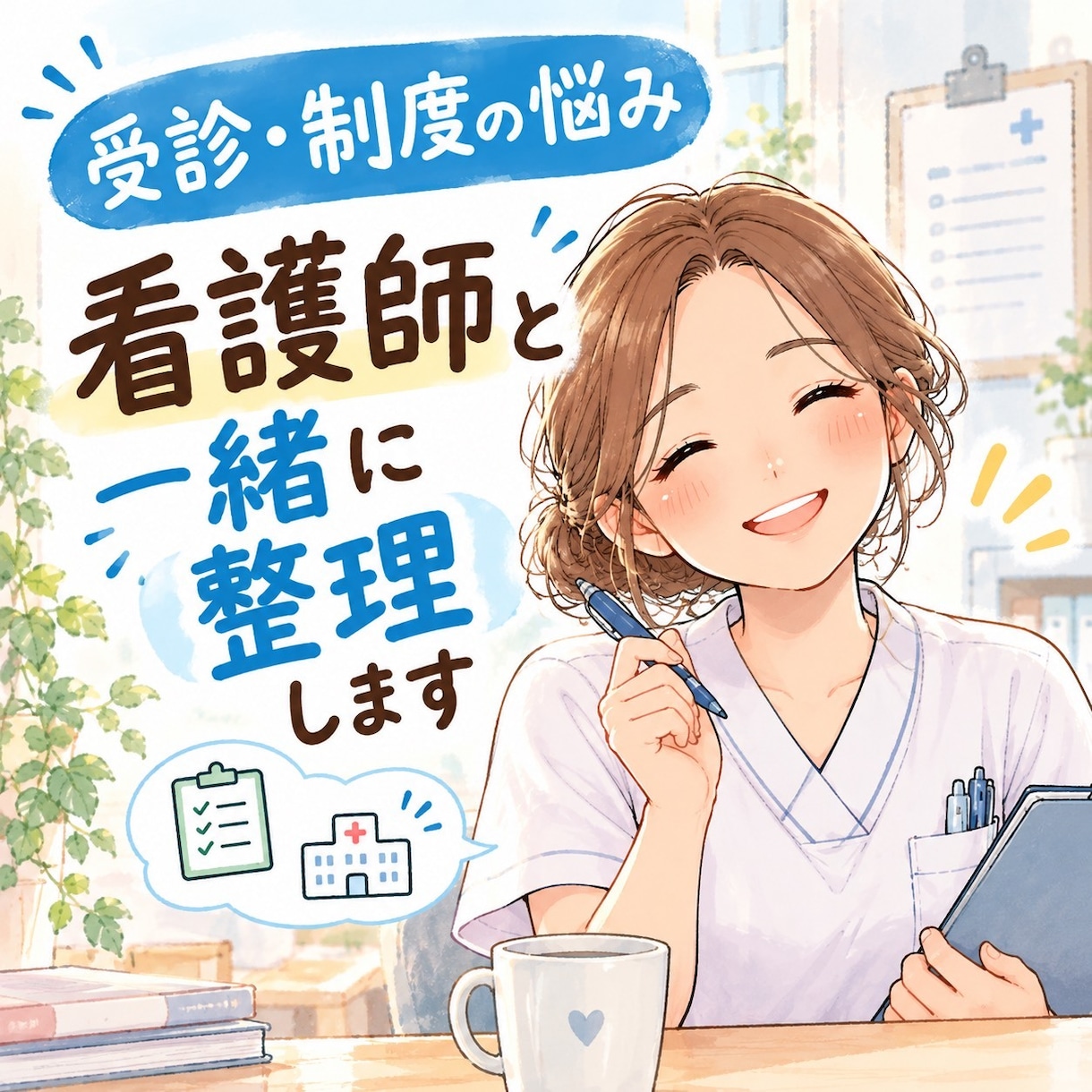 看護師が受診時の伝え方や情報整理をお手伝いします 14年うつ病と戦い中の看護師が、お話を聴かせてください！ イメージ1