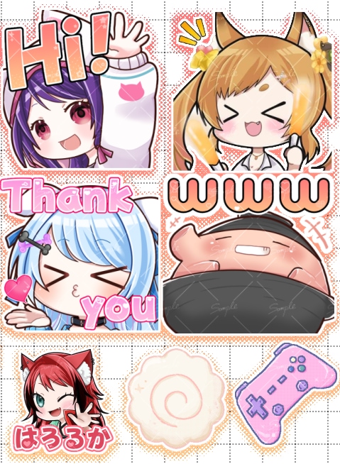 テンプレ有り！配信用スタンプ・バッチ制作します Twitch·YouTube他1枚から気軽にご相談ください！ イメージ2