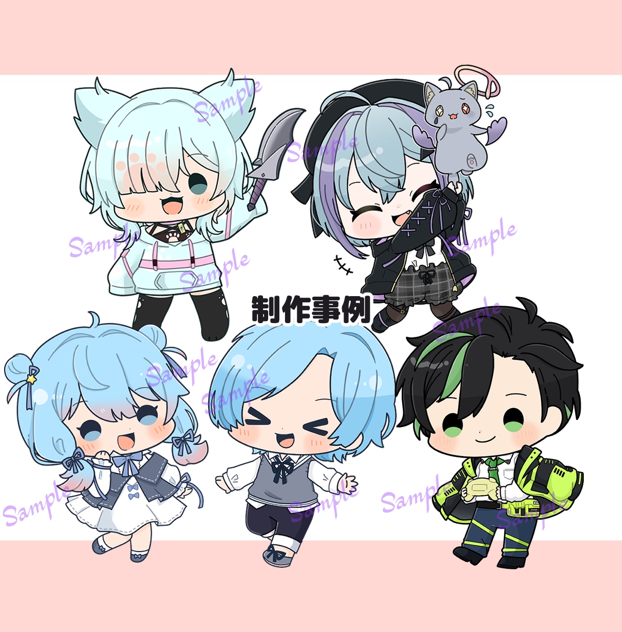 可愛いミニキャラ、デフォルメイラスト作成します アイコンやサムネイル、グッズなどにおすすめです！ イメージ7