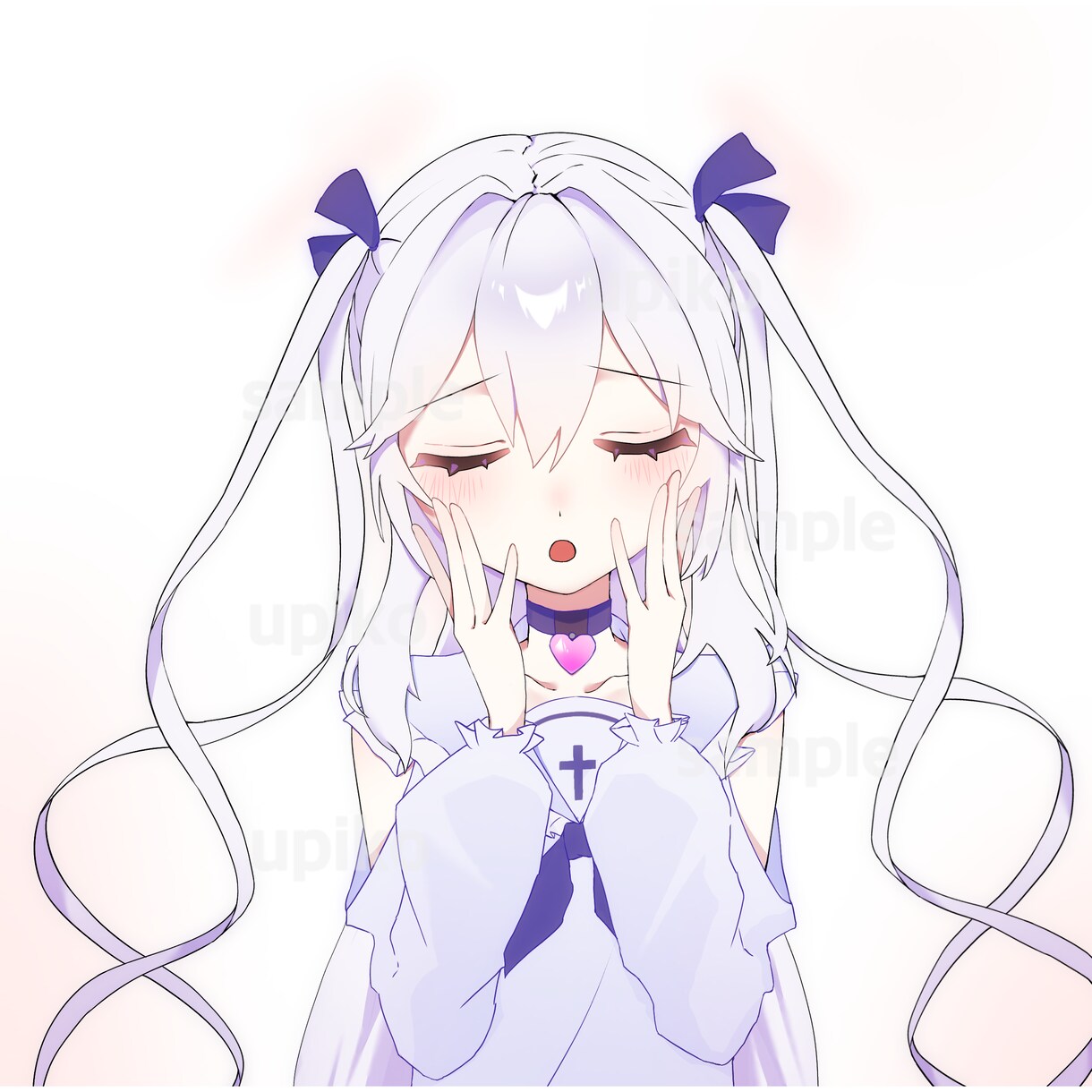 かわいい女の子のイラストを安くお届けします 立ち絵　アイコン　配信用イラスト　表情差分　歌ってみたサムネ イメージ2