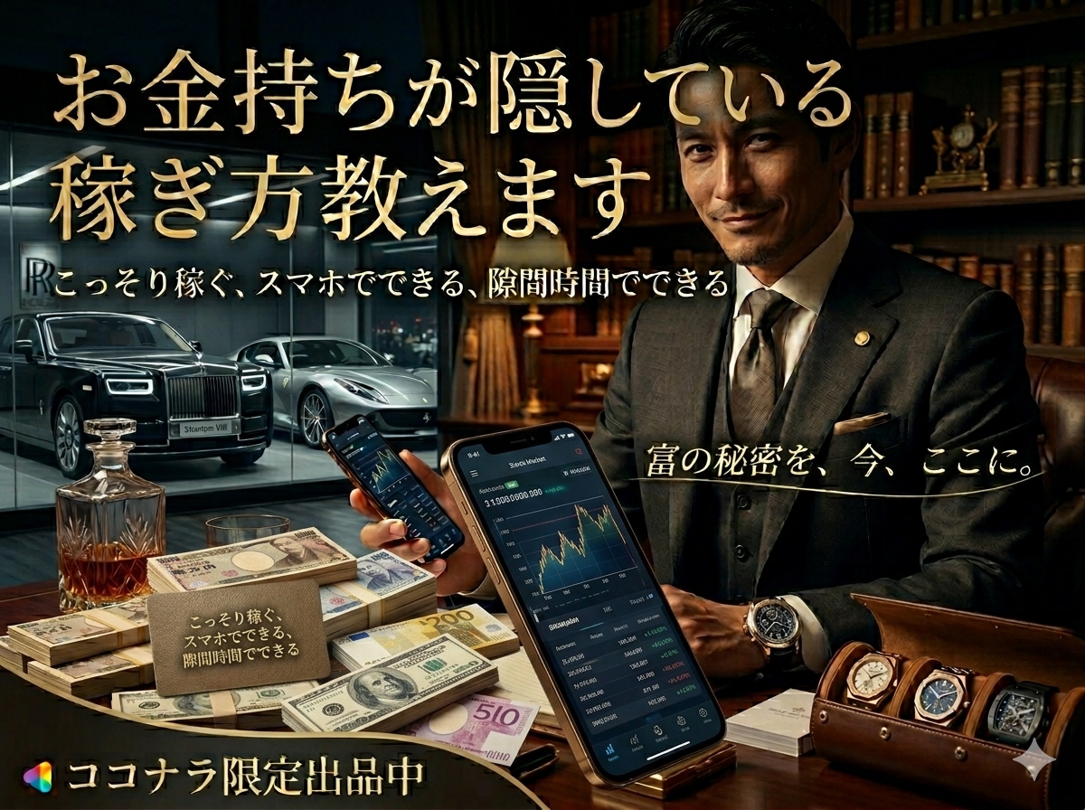何故この人がこんなにお金を？の秘密教えます 【ここだけの話】富裕層だけが実践している「仕組み化」ビジネス イメージ1
