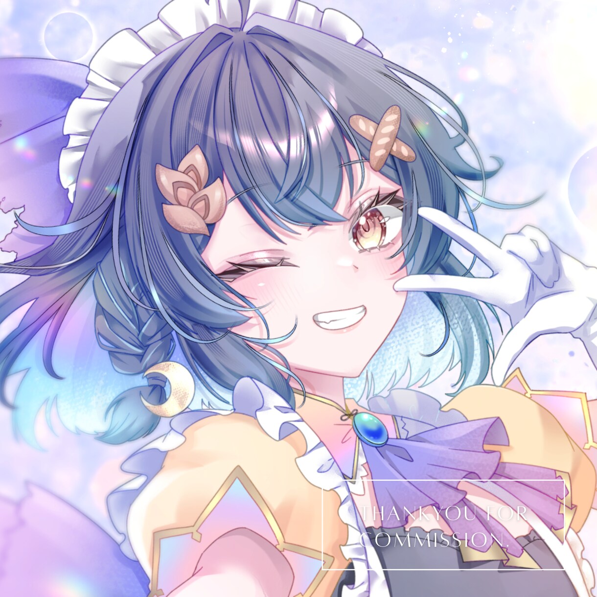 キラキラ空気感が魅力のイラストをお描きします 制限ほぼなしで使えるVtuber様向けのイラスト制作！ イメージ1