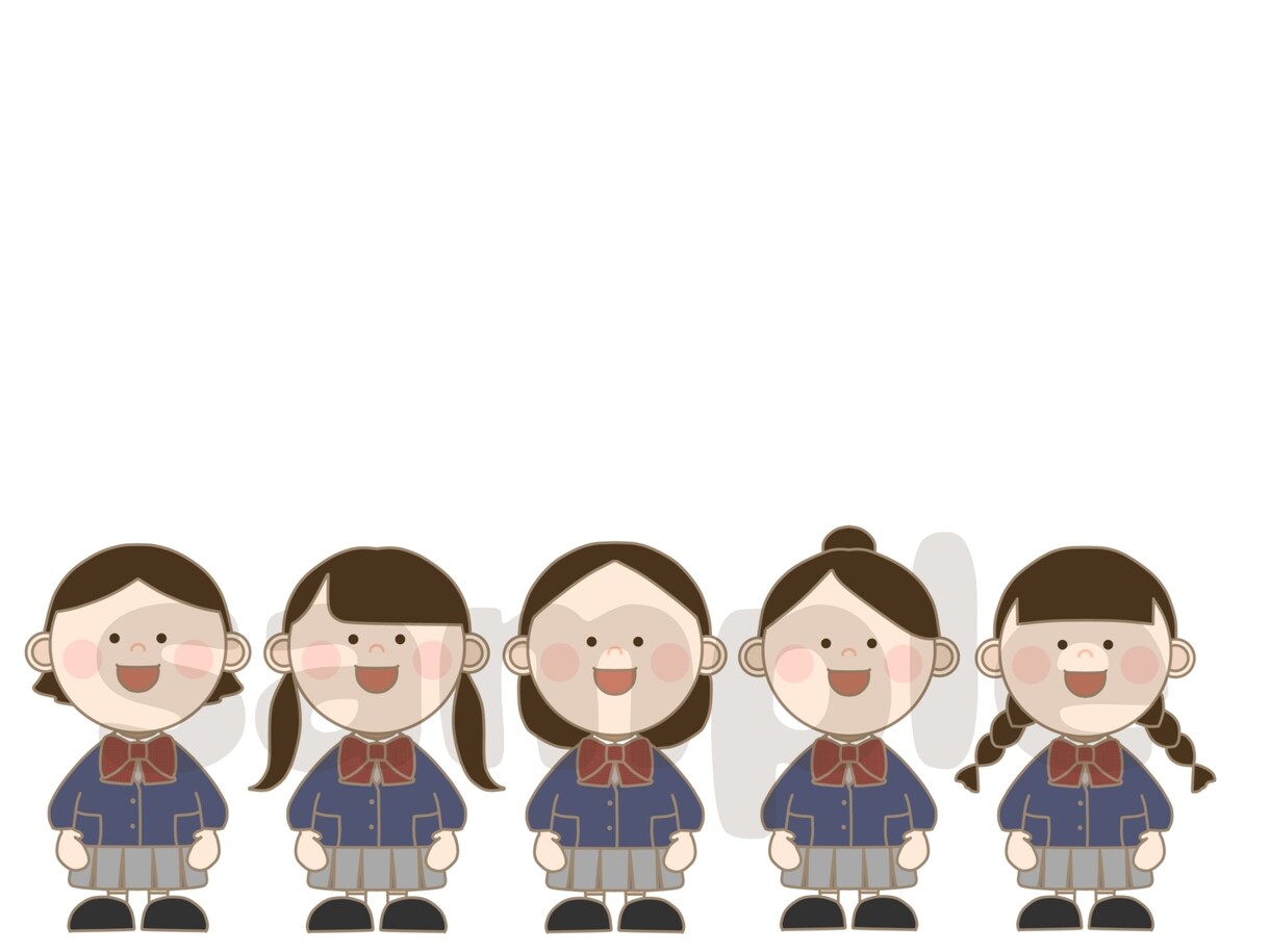 シンプルでかわいいイラスト作成します 服装、髪型、表情等の希望に応じます！3回まで修正無料です！ イメージ5