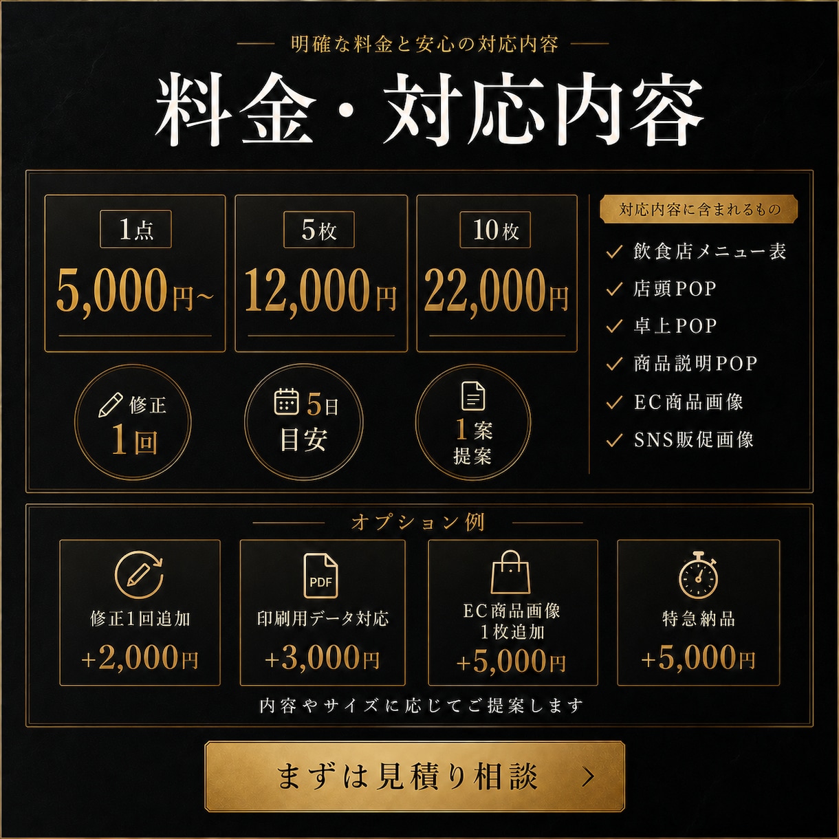 飲食店メニュー・POP作ります 商品が伝わる販促デザインを制作 イメージ4