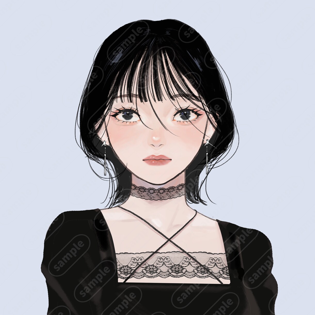 可愛らしい女の子アイコンを厚塗り風で制作いたします 少しリアルでかわいい女の子を描くのが得意です イメージ5