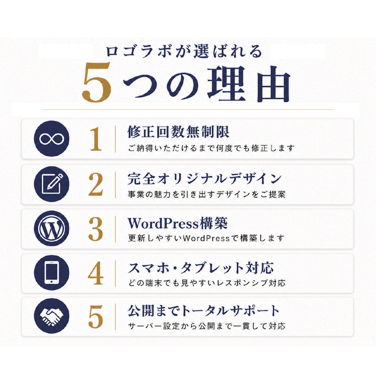 ワードプレスで企業・店舗のホームページを制作します 5ページ・スマホ対応・基本SEO・公開まで丁寧にサポート イメージ5