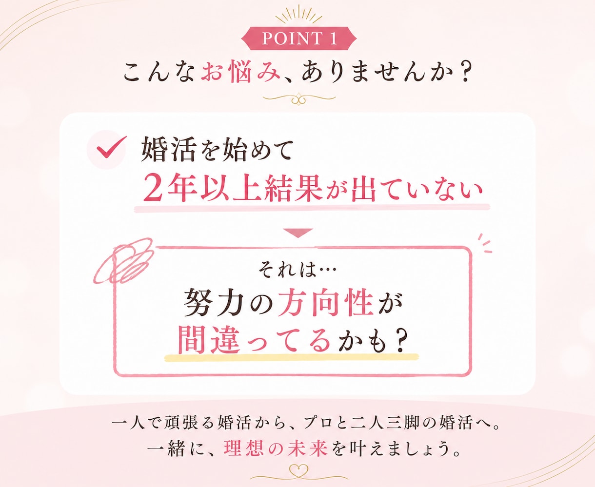 婚活迷子の本音を整理する壁打ち相談をします 婚活の迷いを整理して納得の選択へ＜女性専用＞ イメージ2