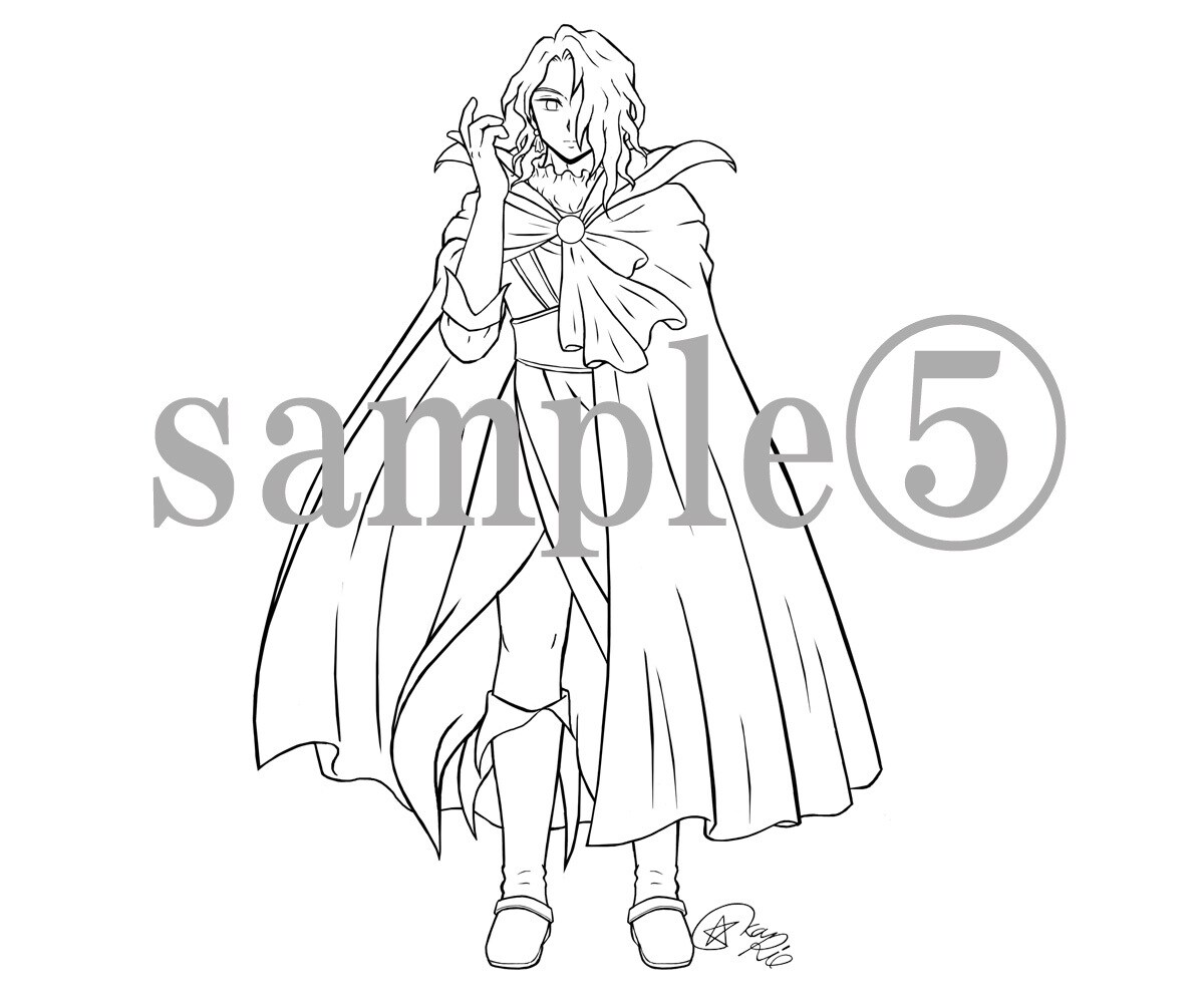 オリジナルキャラの線画を描きます 自分で塗るので色なしが良いという方にお勧め イメージ5