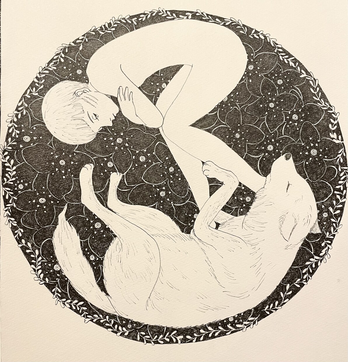 モノクロイラスト描きます 水性ペンで描く繊細で神秘的な世界 イメージ4