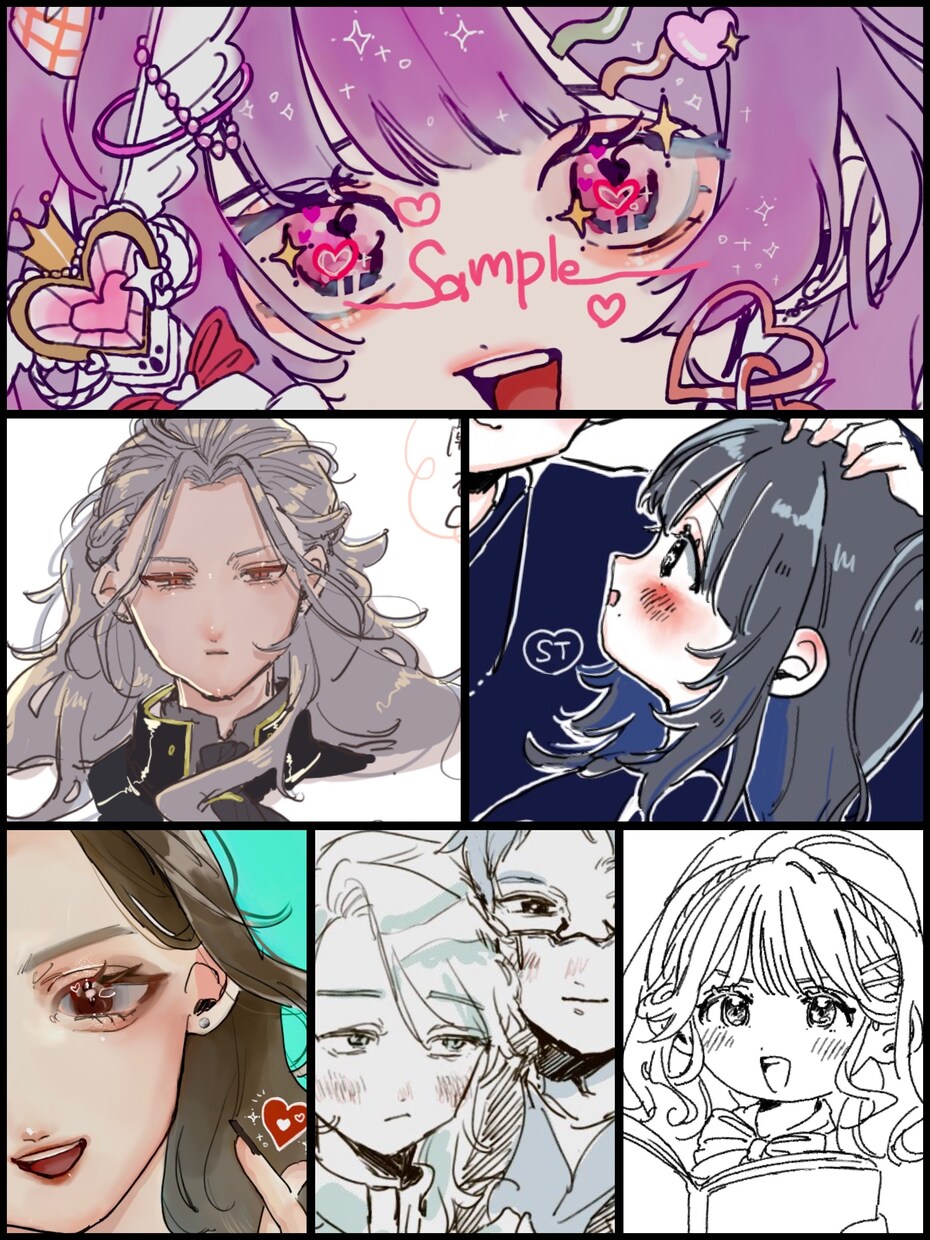オリジナルキャラを代わりに描きます ♡ はやく、かわいく、ときめく イラスト♡ イメージ1