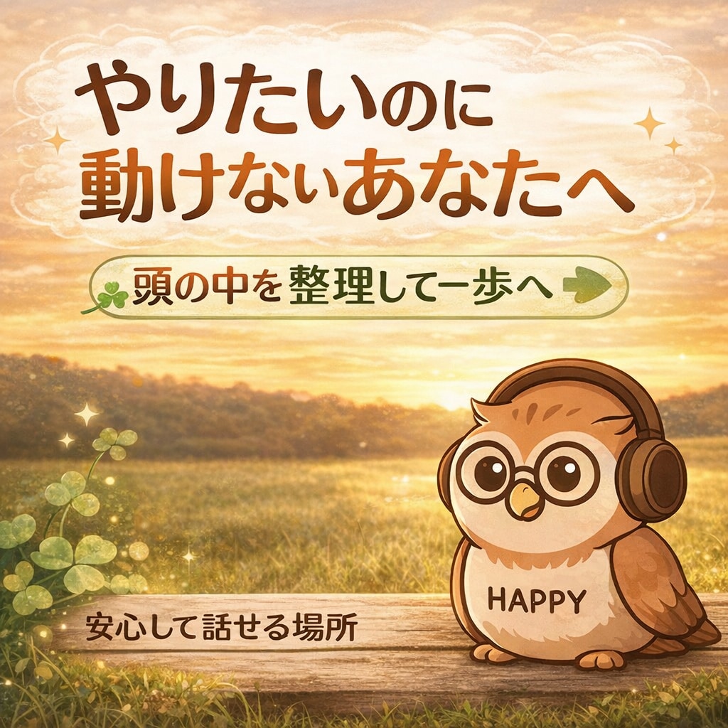 考えすぎて止まっている頭を、スッキリ整理します 「やりたいのに動けない…その原因、一緒に見つけます」 イメージ1
