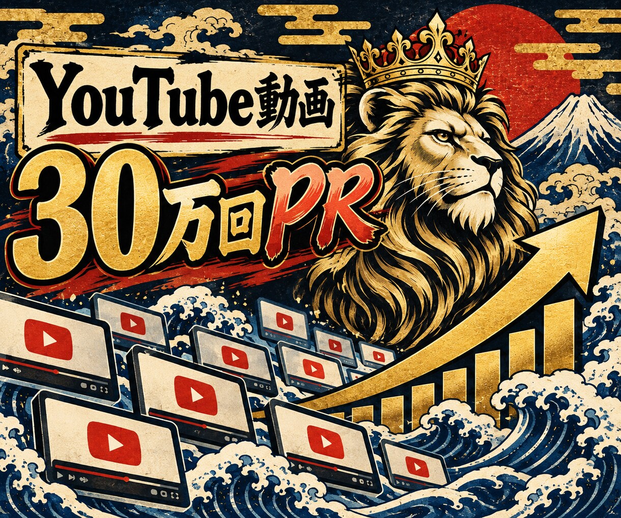 YouTube動画を30万回規模でPRします 複数動画への配分OK｜新曲・MV・企業動画を幅広く宣伝 イメージ1