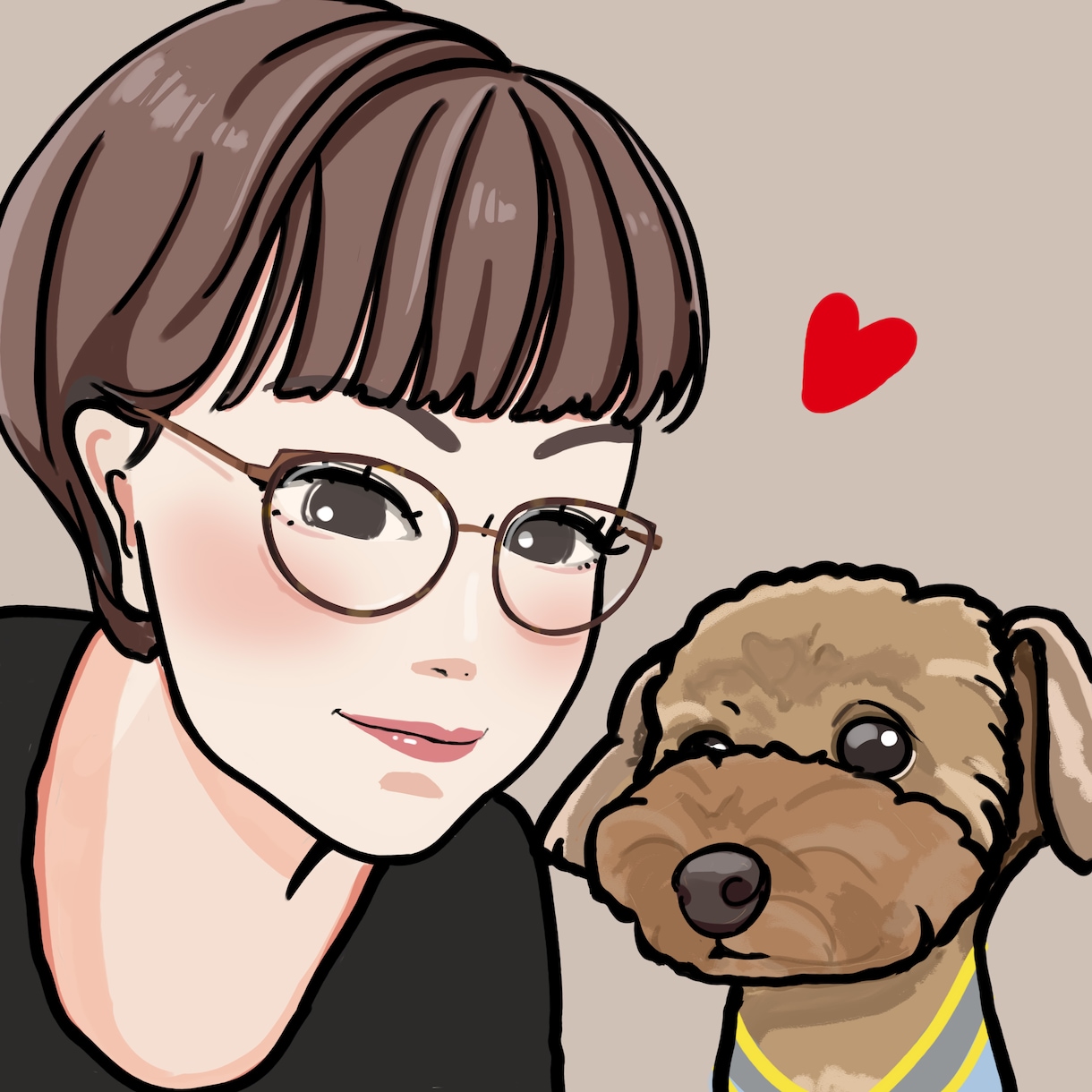 似顔絵、アイコン、イラスト、作成します ♡アート風、水彩画風などオシャレに描きます♪ペットも描きます イメージ2