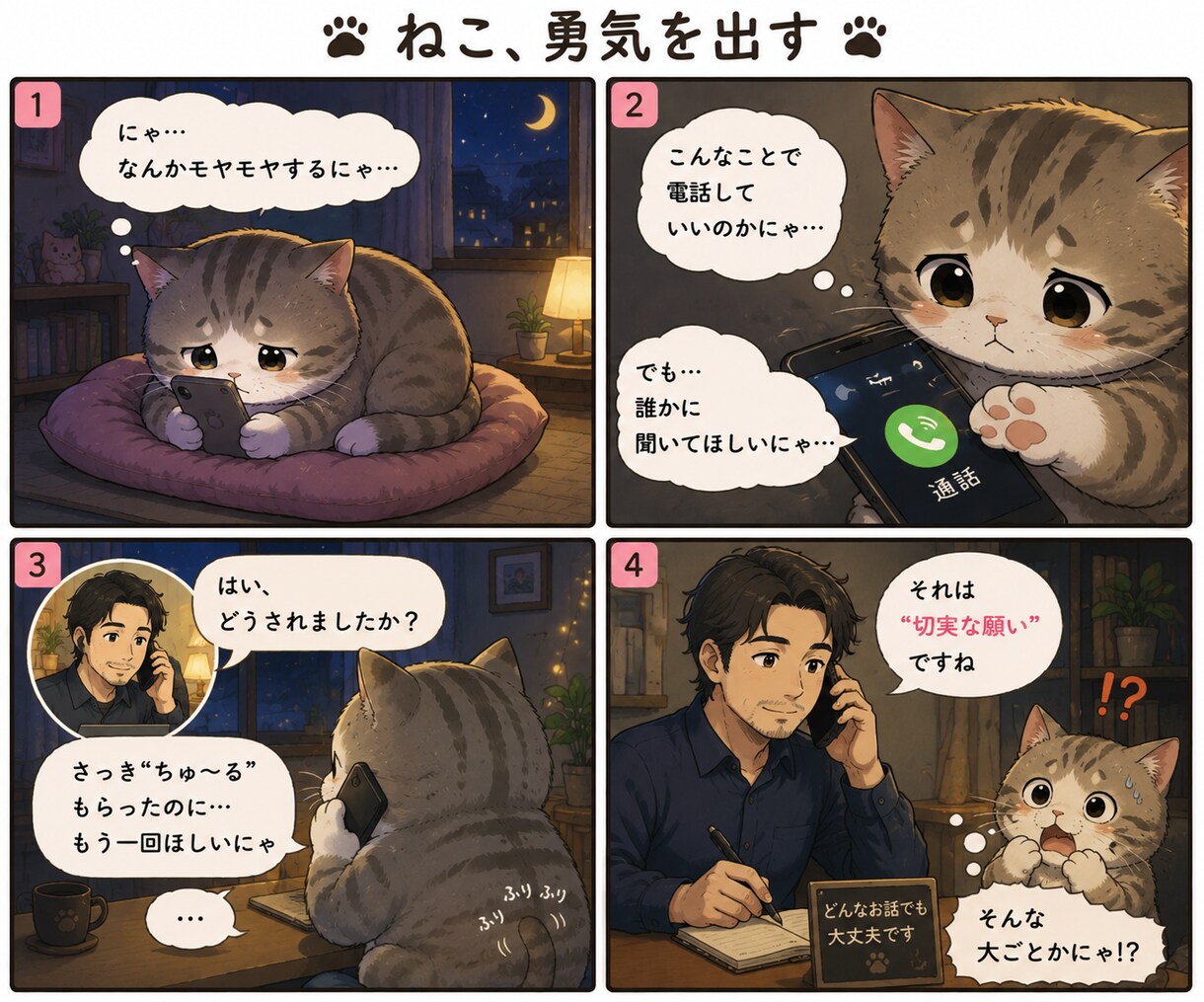 今すぐ話せます。ただ聞いてほしい方の雑談傾聴します どんな話も否定せず静かに寄り添い安心してお話しください イメージ2