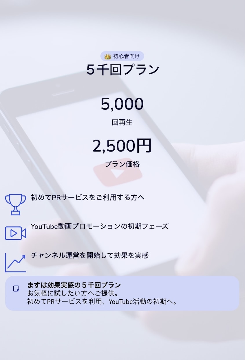 即日即効果⭐️YouTube５０００回＋宣伝します 初PRへ⭐️１再生０.５円⭐️６０日保証の安心サポート付き♪ イメージ8