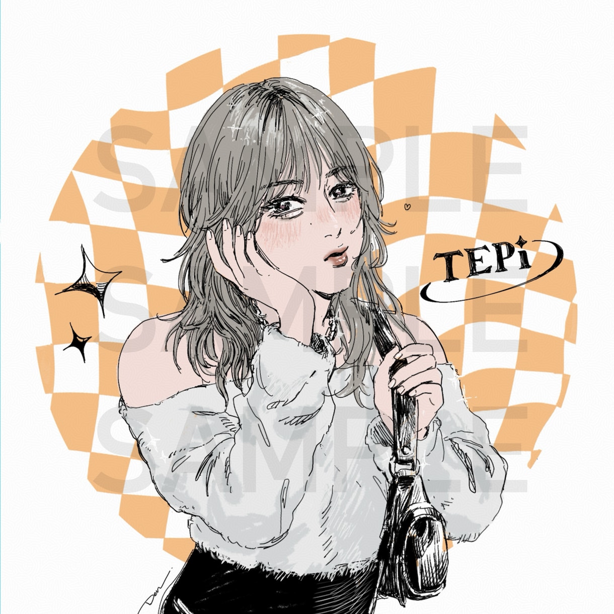 パッと目を惹く♪お洒落な似顔絵アイコンを描きます あなただけの特別な一枚を。SNSアイコン、プレゼントなどに◎ イメージ7