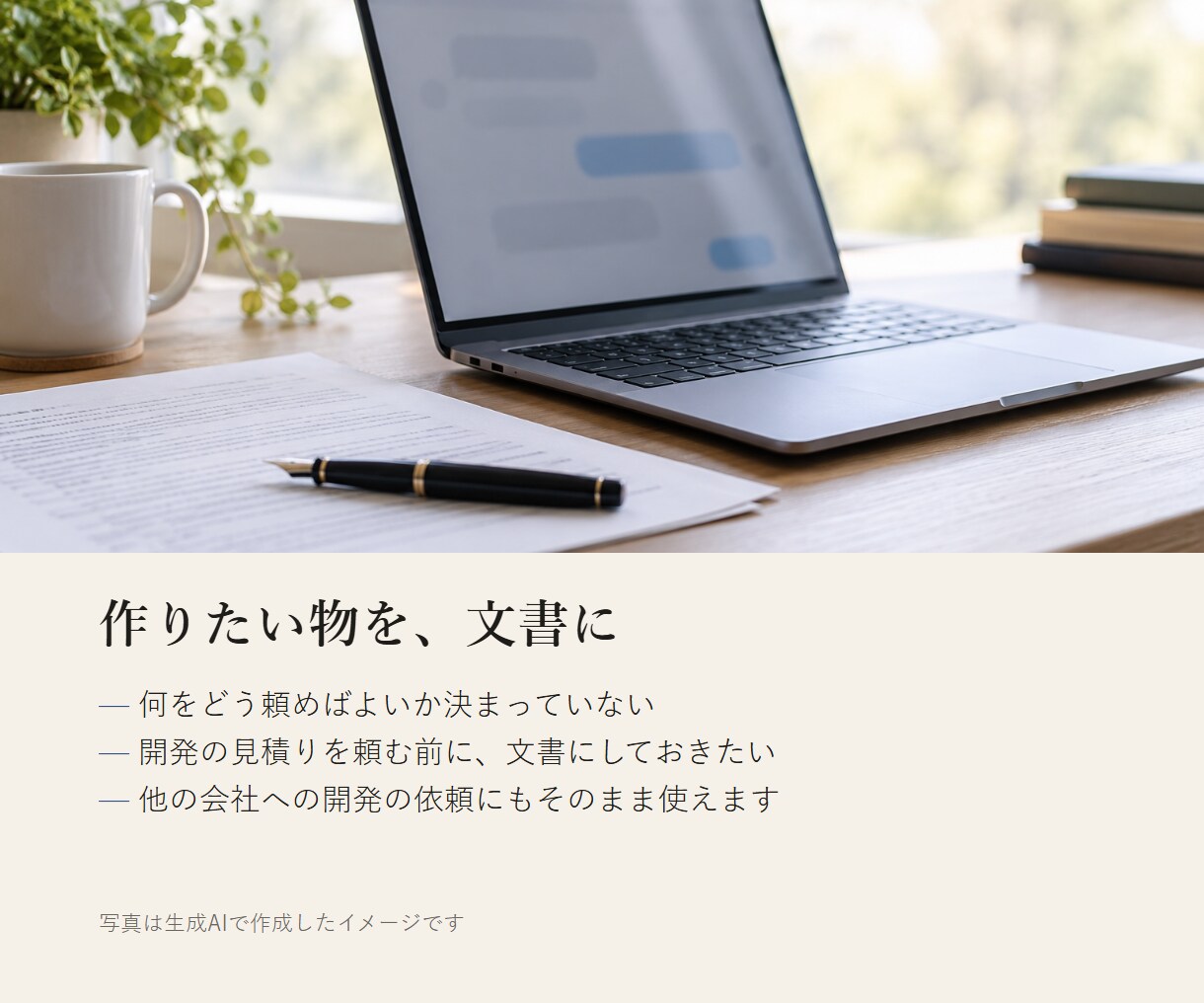 作りたいシステムの要件定義書を通話なしで作ります 質問票と文章のやり取りだけで、他社にも渡せる形にします イメージ3
