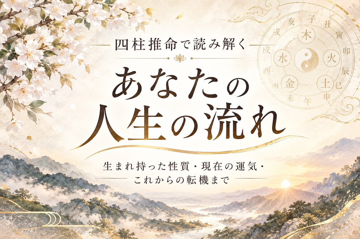 四柱推命であなたの運命・転機を読み解きます 今のあなたは、人生のどこにいますか？ イメージ1
