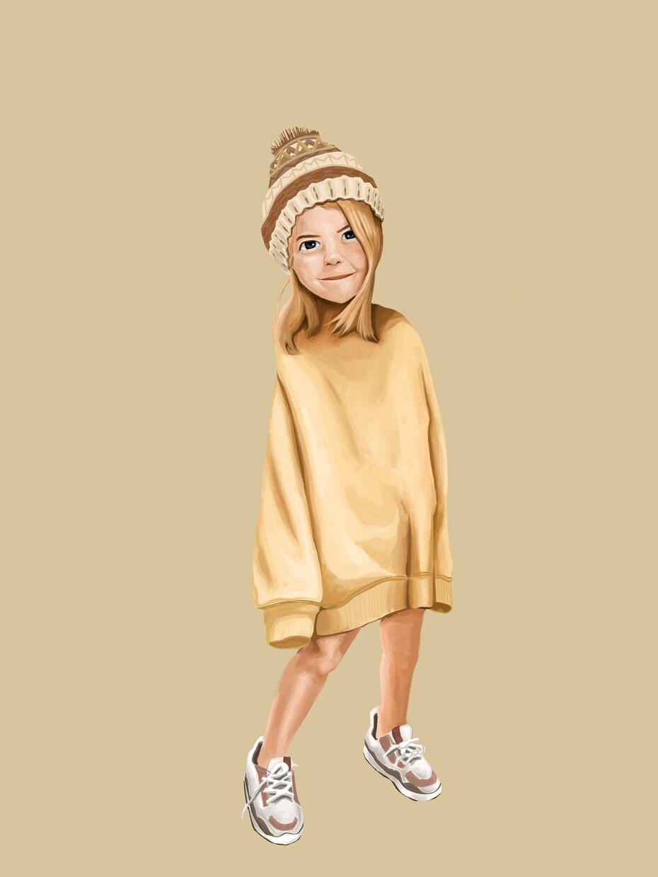 全身をオシャレにリアルタッチでイラストで描きます プレゼント、SNSのアイコンにどうぞ！ イメージ3