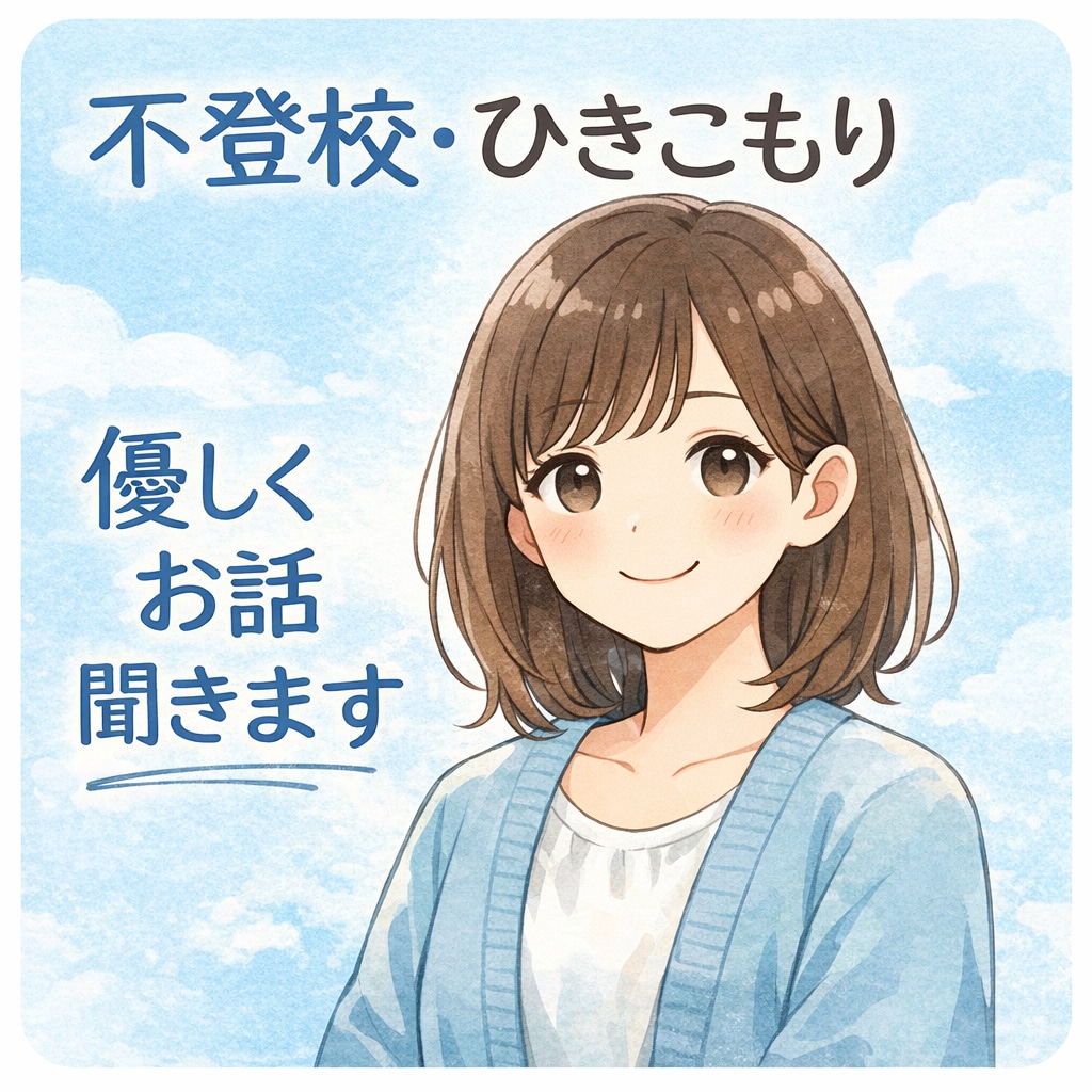 元不登校・ひきこもり当事者が優しくお話を聞きます 学校に行けない苦しさや不安を当事者の立場で丁寧にお聞きします イメージ1