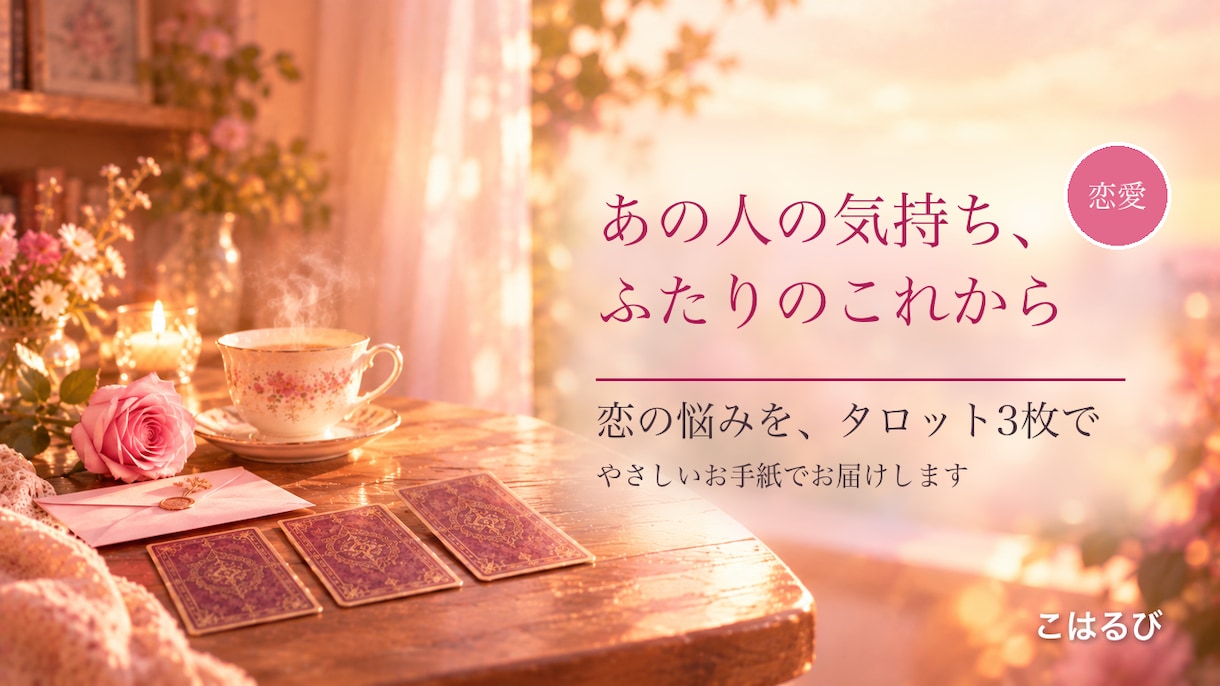 あの人の気持ちをタロット3枚でやさしく読み解きます あの人の気持ち・ふたりのこれから・あなたの心 イメージ1