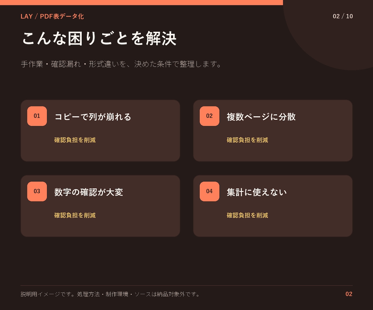 PDFの表をExcelへ抽出して整理します 元ページを残し要確認箇所まで一覧化 イメージ2