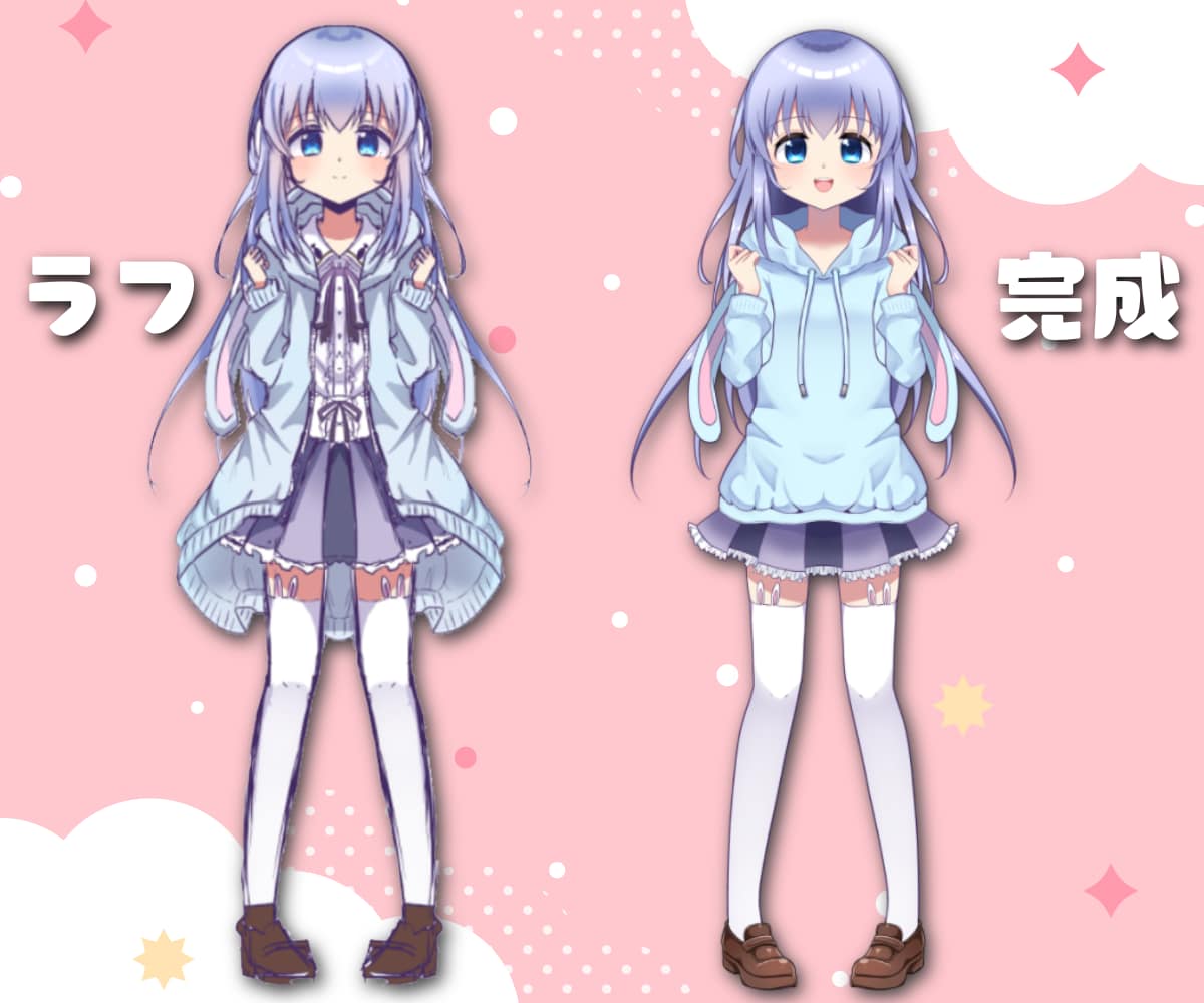 立ち絵も！Live2D用のイラスト描きます 実績多数！vtuberになりたいあなたを応援します！ イメージ7