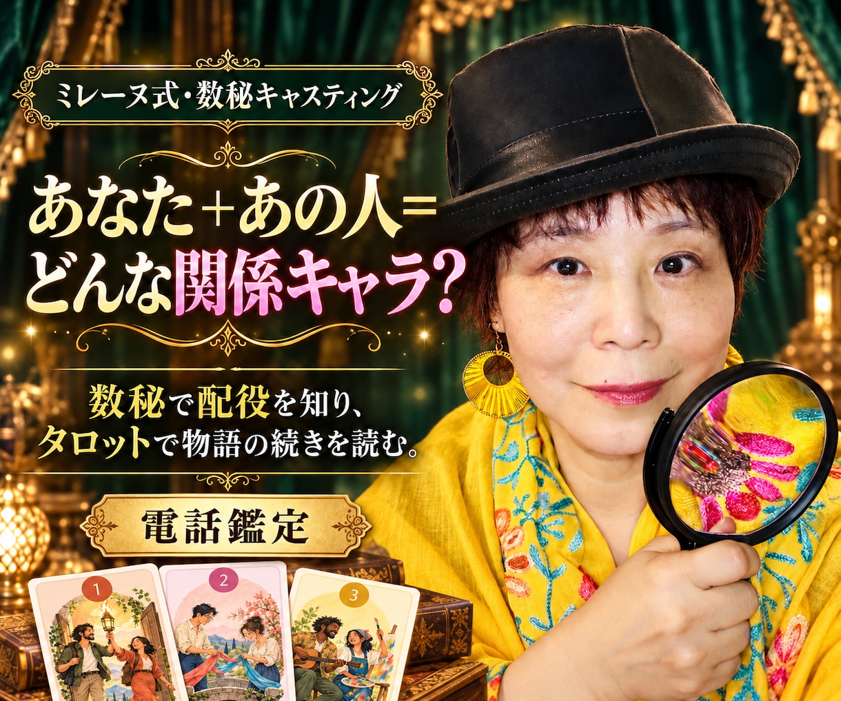 数秘とタロットで関係キャラと恋の未来を読み解きます あなた＋あの人＝どんな関係キャラ？二人の続きを占います イメージ1