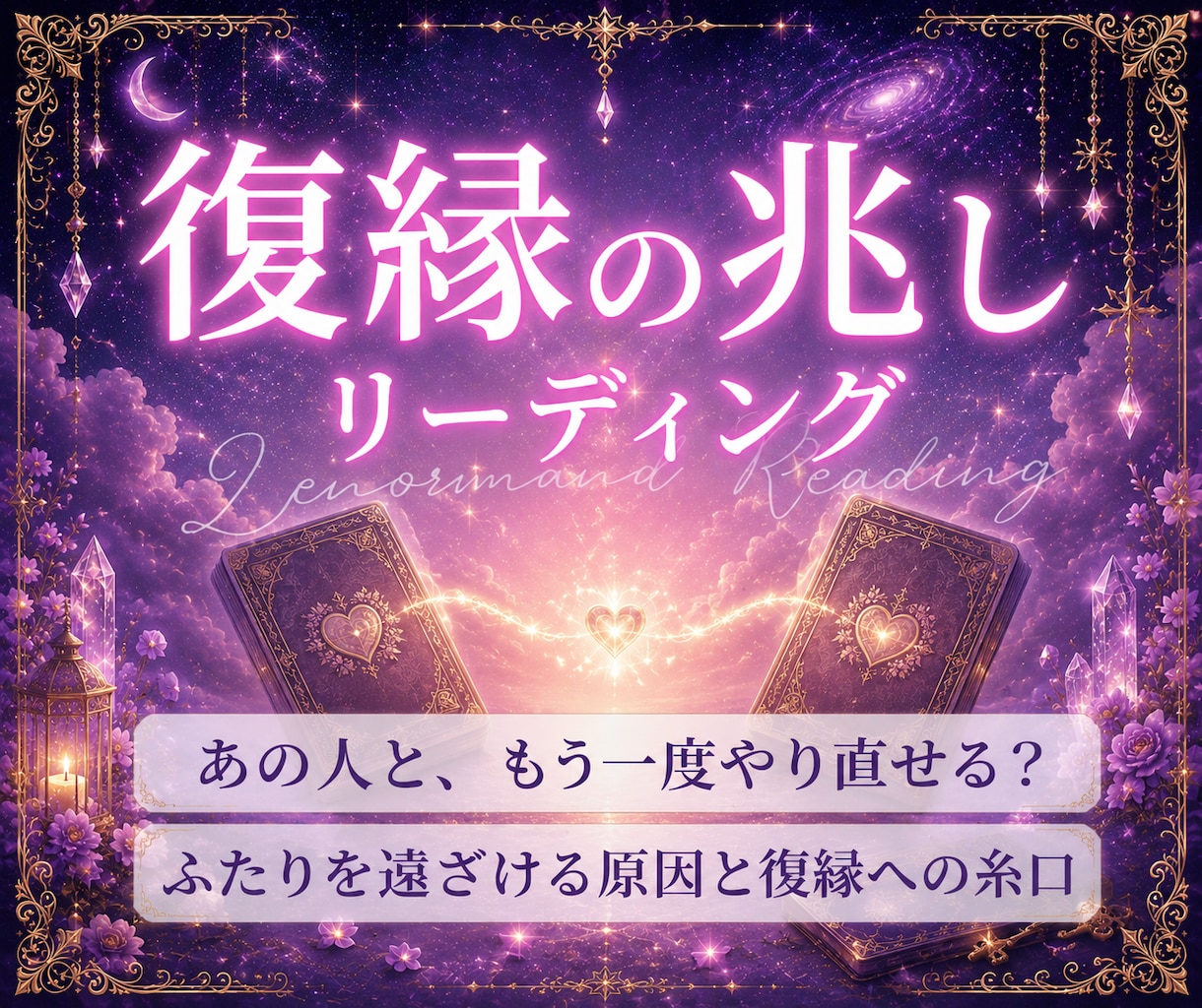 復縁｜もう一度あの人とやり直せるか占います 24時間以内✨️ 二人を遠ざけている原因と関係改善のヒント イメージ1