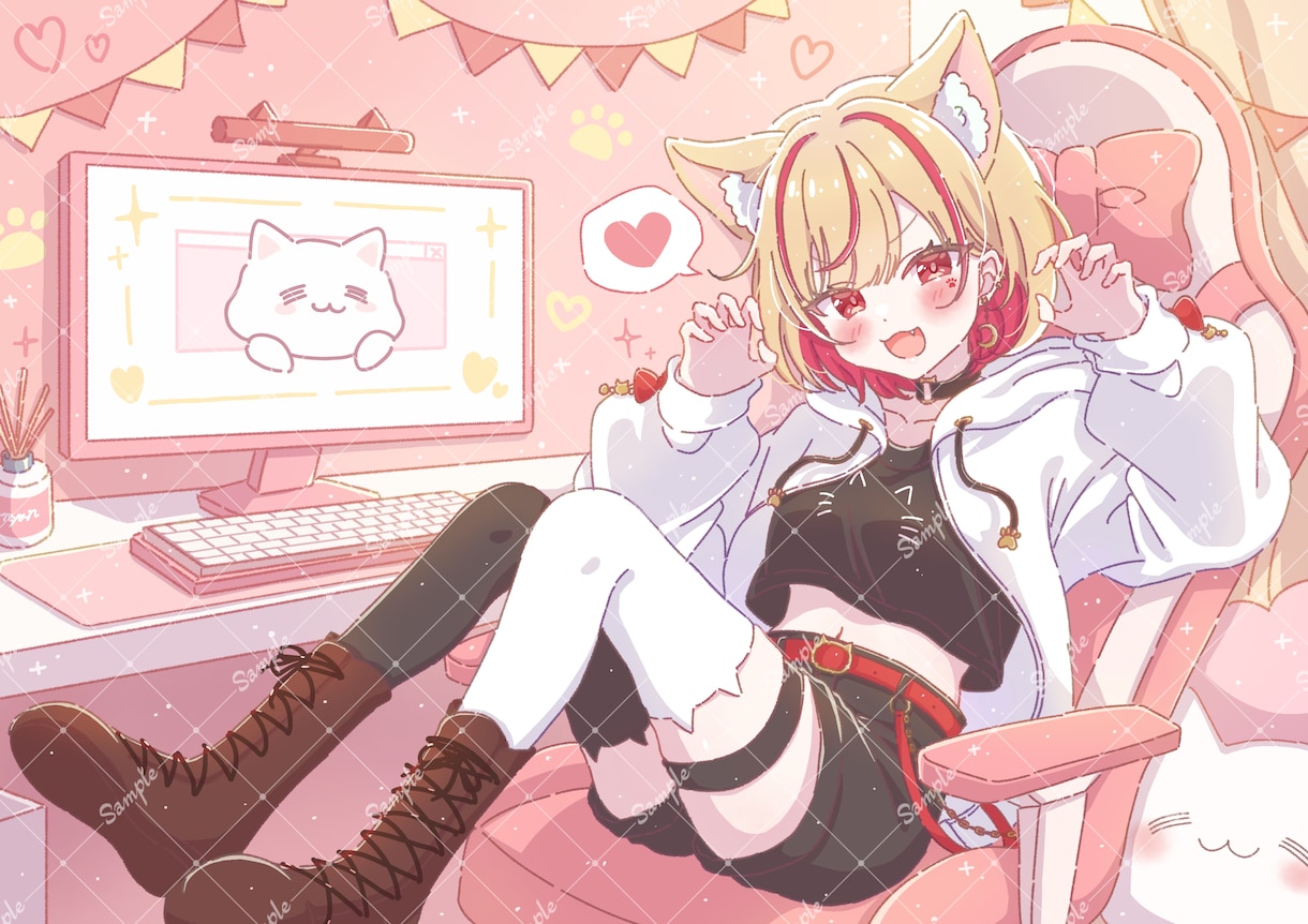 ふんわり透明感のある可愛いイラストを制作します ☆サムネ、おはV、ボカロMV、歌ってみた☆商用利用込み◎ イメージ3