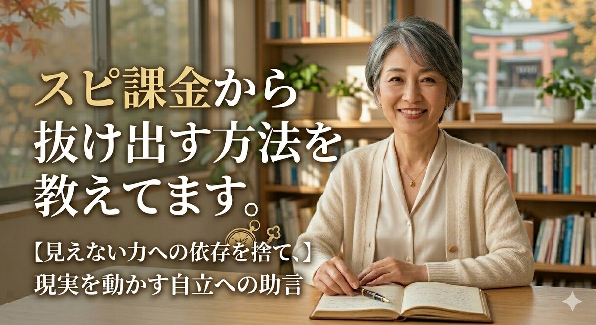 スピ課金から抜け出す方法教えます 見えない力への依存を捨て、現実を動かす自立への助言 イメージ1