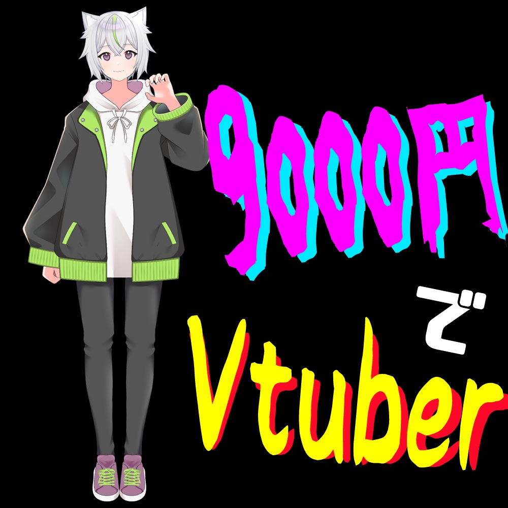 魂募集！モデリング済みLive2キャラ譲渡します 【Vtuber】パーカー猫【IRIAM対応可・アイコンも】 イメージ1