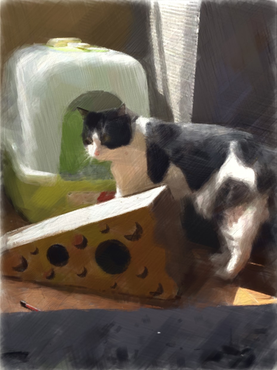 写真データを絵画風に加工します 年賀状用写真やSNS投稿用におすすめ。 イメージ3