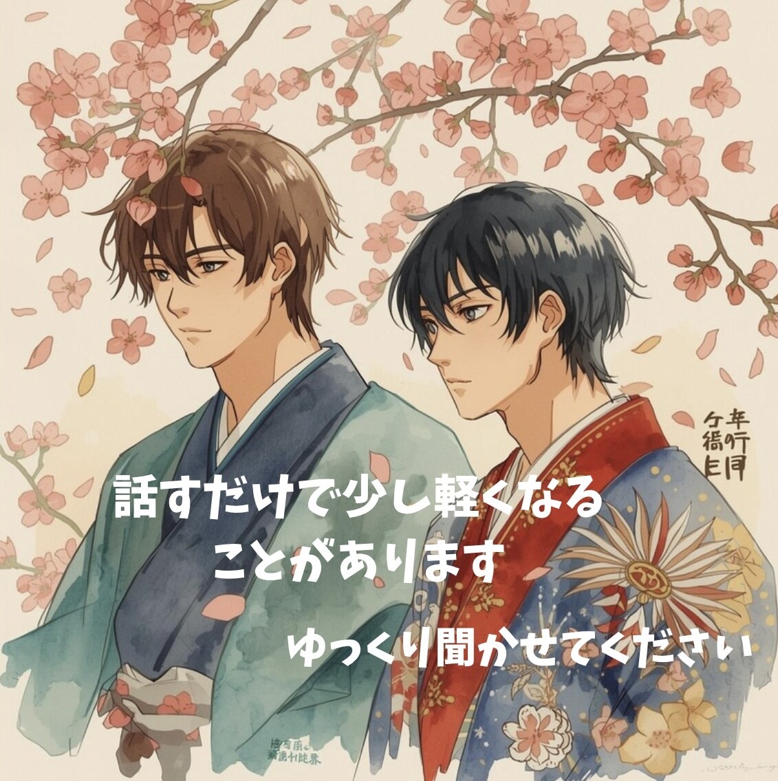 他人に話しづらいお悩み、雑談も含めお話お聞きします 人は誰でも悩みがある！だから抱え込まずに気軽に話してみてね イメージ1